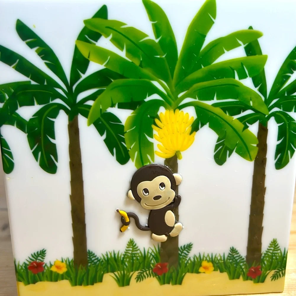 Jungle Theme Tissue Box Cover Safari Monkey